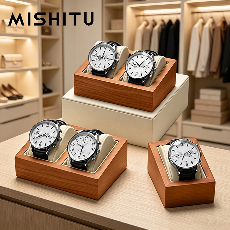 Jewelry Watches Men - MISHITU 단단한 나무 시계 보관 상자