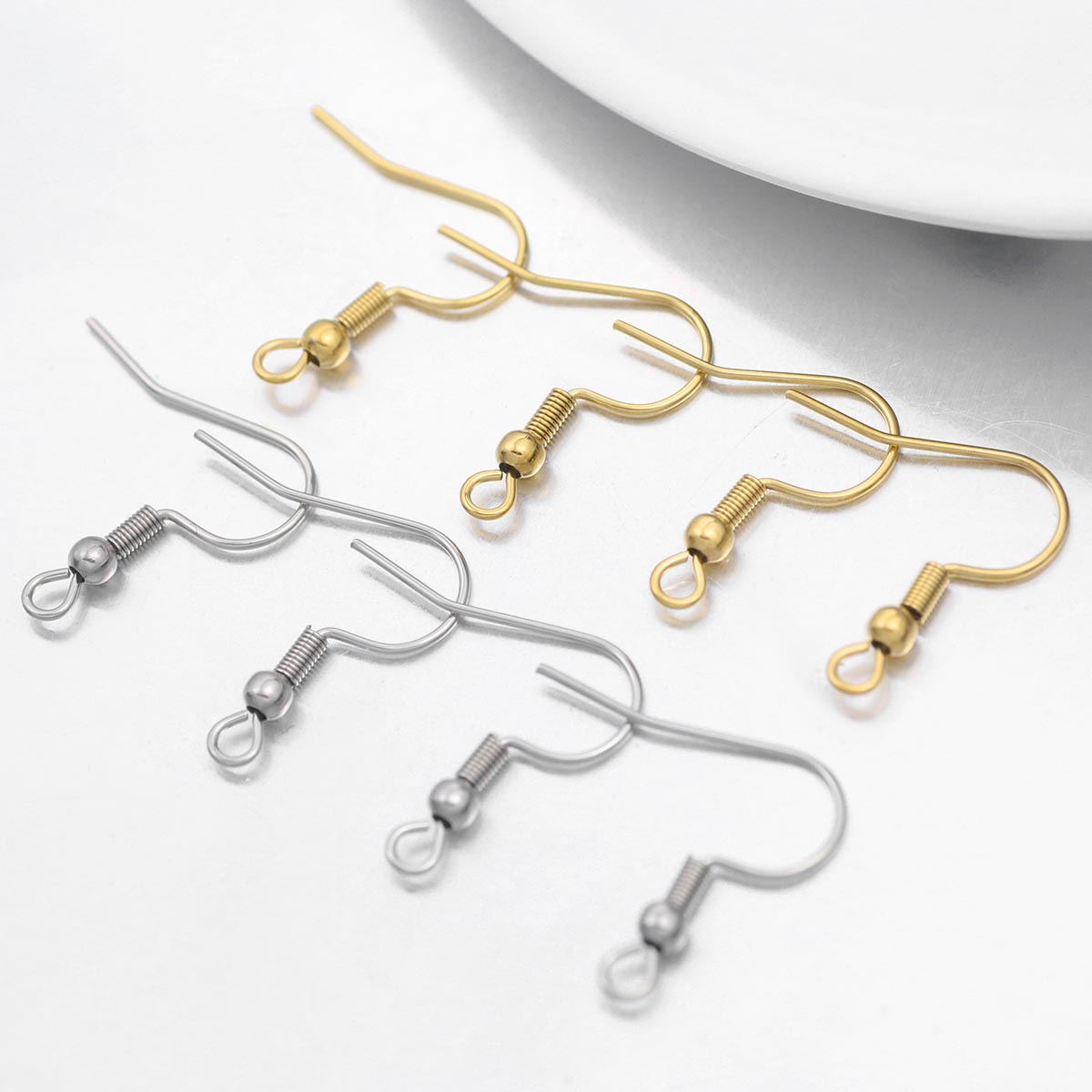 Drop Earrings - 10-20개 19x21mm 스테인리스 스틸 귀걸이 부자재