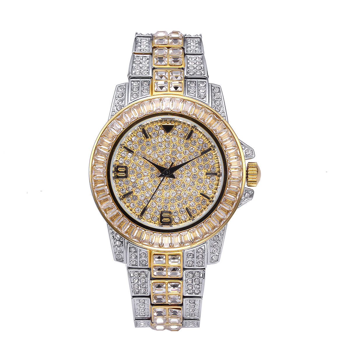 Jewelry And Watches - 럭셔리 풀 스톤 쿼츠 시계 남녀