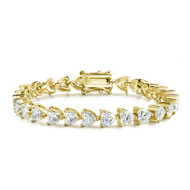 Fine Jewelry Watches Women - D-컬러 VVS1 하트컷 모이사나이트 테니스 팔찌