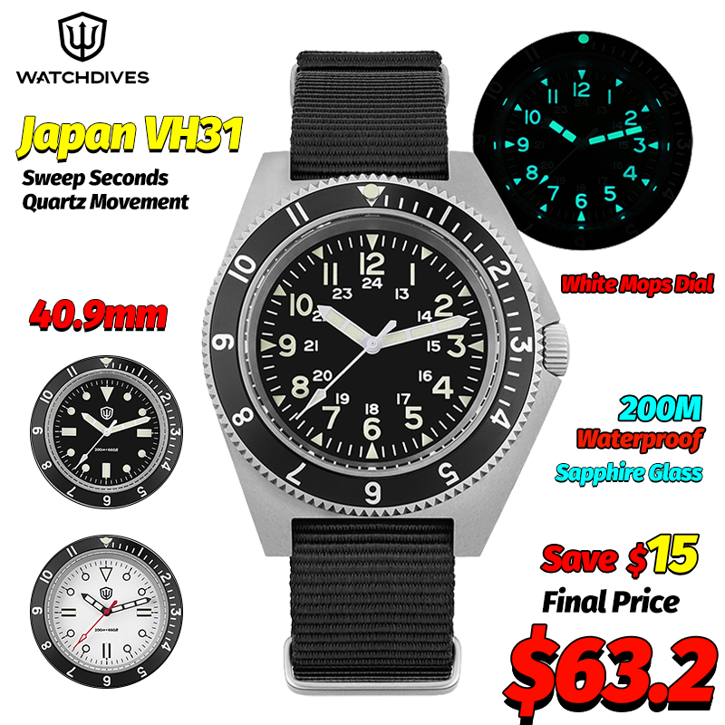 Jewelry And Watches - Watchdives WD1972 쿼츠 시계 사파이어 빛나는