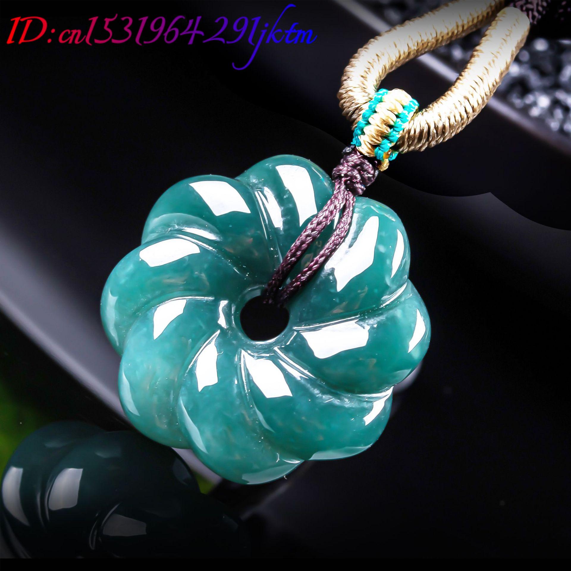 천연 버마산 비취 꽃 모양 펜던트 목걸이 액세서리 보석 - Jewelry & Watches Sp Z Oo Ul Frezerów 3 리뷰 및 가격
