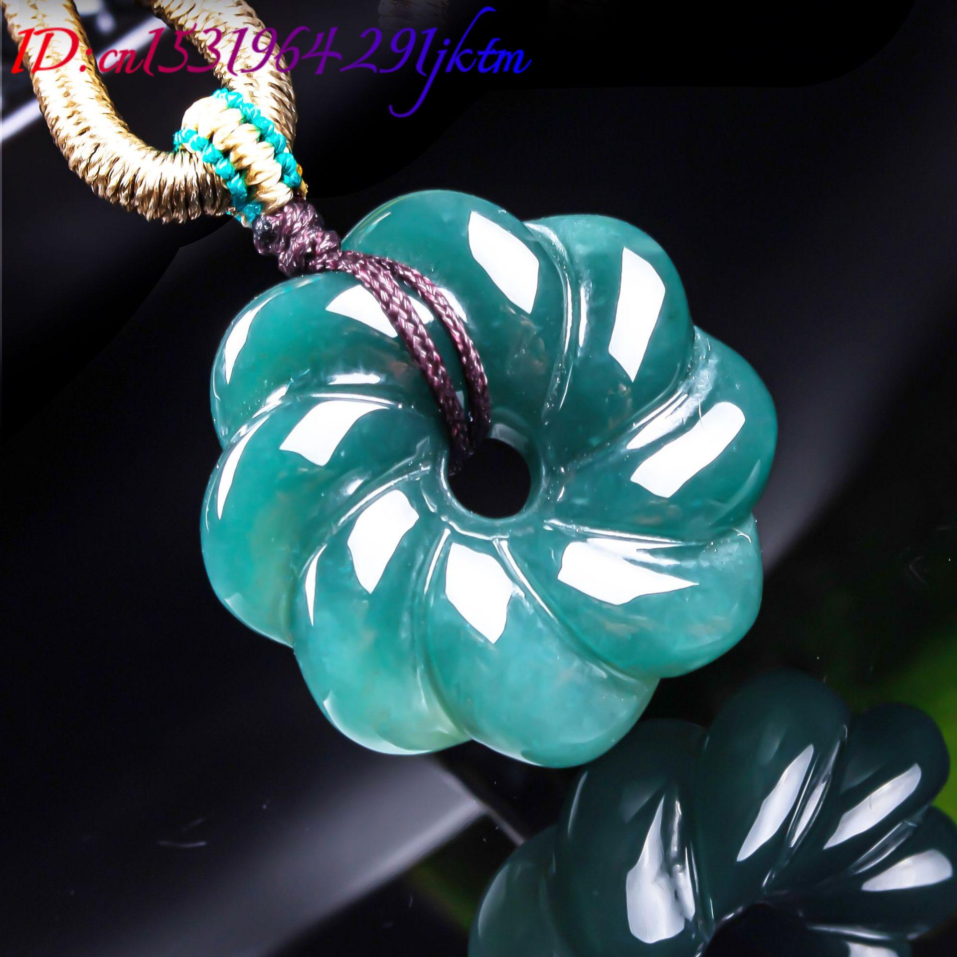 천연 버마산 비취 꽃 모양 펜던트 목걸이 액세서리 보석 - Jewelry & Watches Sp Z Oo Ul Frezerów 3 리뷰 및 가격