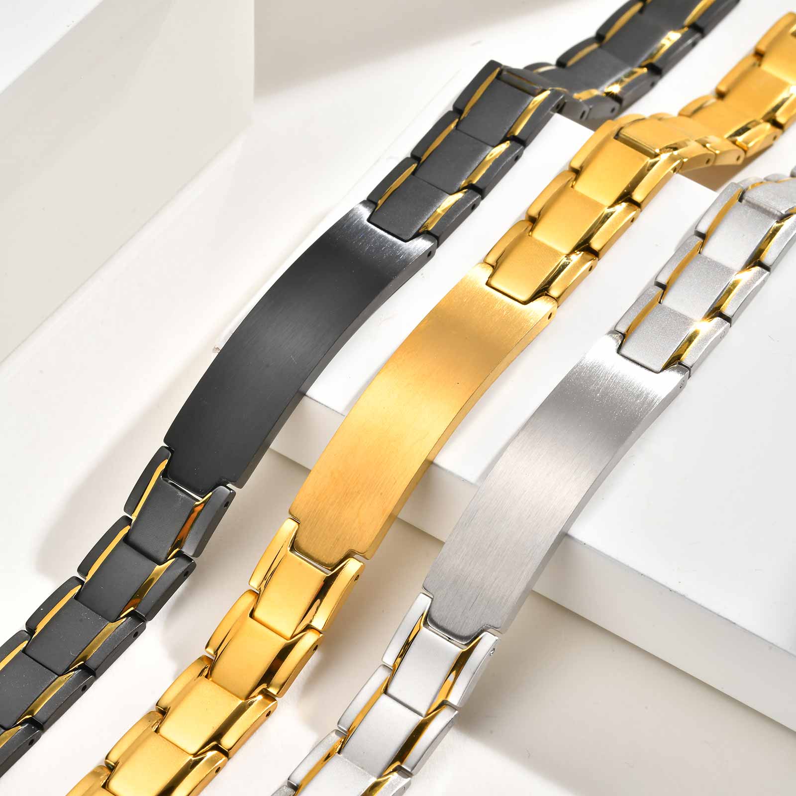 남성용 맞춤 이름 각인 팔찌, 스테인리스 스틸 시계줄  - Jewelry Watches Men 리뷰 및 가격