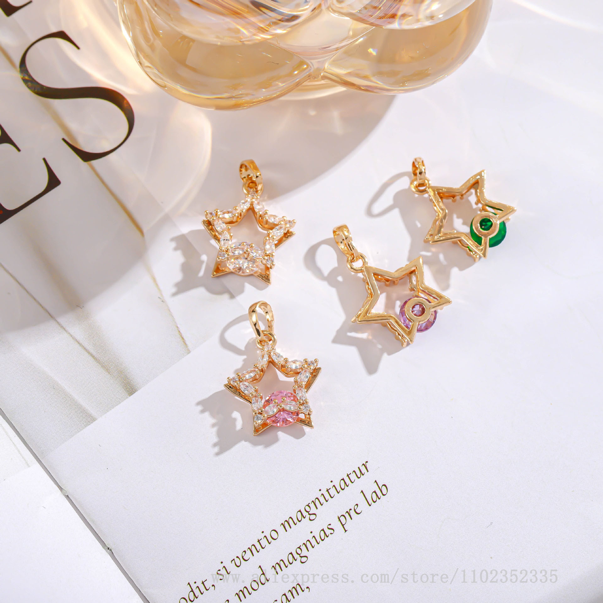 다이아몬드 스터드 오각형 지르콘 펜던트, DIY 귀걸이 - Diamond Stud Earrings 리뷰 및 가격