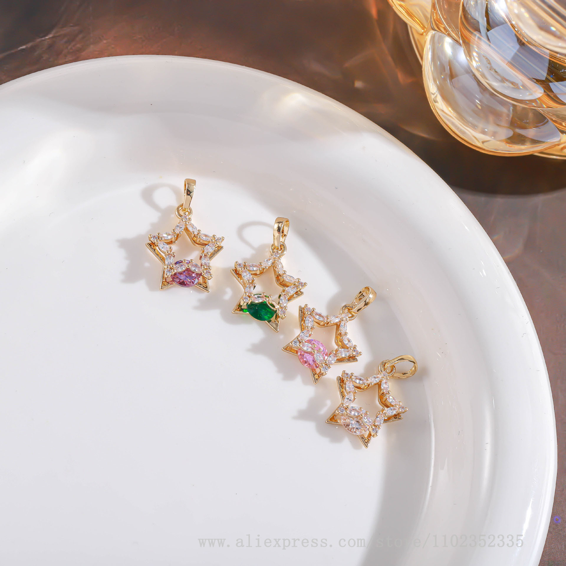 다이아몬드 스터드 오각형 지르콘 펜던트, DIY 귀걸이 - Diamond Stud Earrings 리뷰 및 가격
