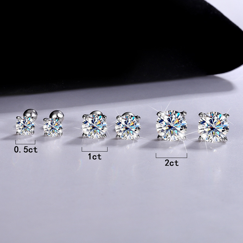 남녀공용 모이사나이트 스터드 귀걸이, 모이사니타 랩 다 - Diamond Stud Earrings 리뷰 및 가격