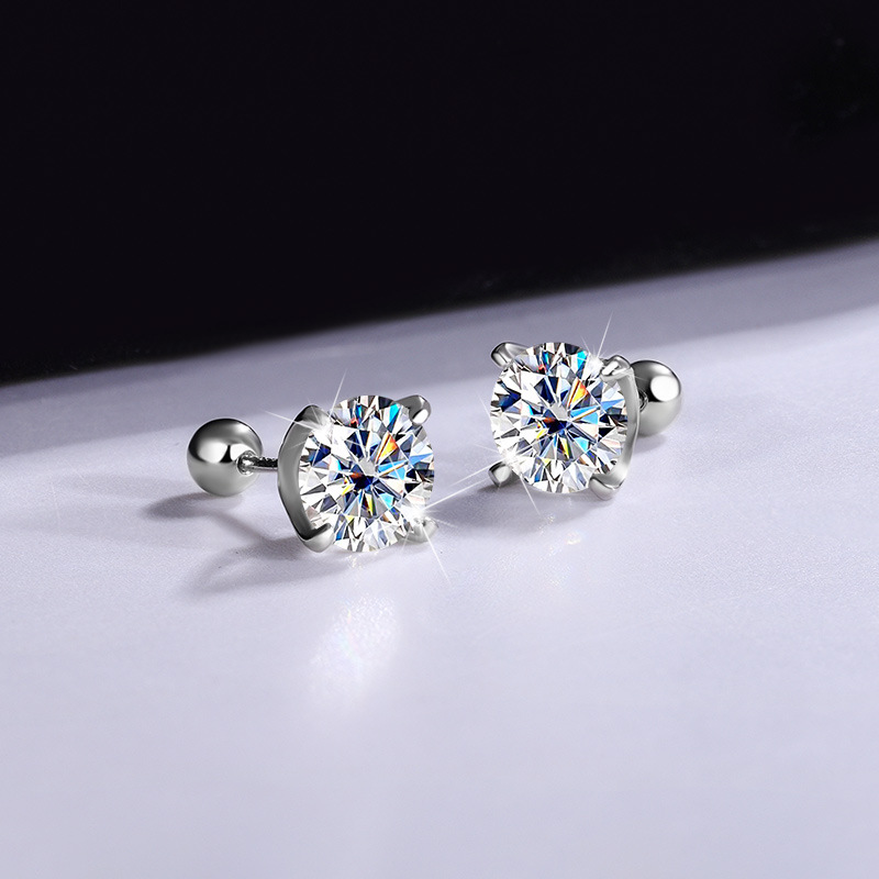 남녀공용 모이사나이트 스터드 귀걸이, 모이사니타 랩 다 - Diamond Stud Earrings 리뷰 및 가격