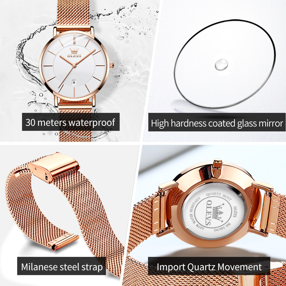 OLEVS 여성 시계 5869 우아한 패션 쿼츠 손목시 - Jewelry And Watches 리뷰 및 가격