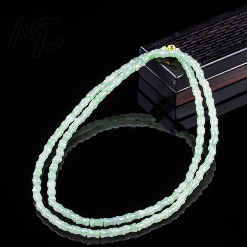 새로운 진짜 천연 좋은 옥 대나무 팔찌 목걸이 조각 참 - Jewelry & Watches Sp Z Oo Ul Frezerów 3 리뷰 및 가격