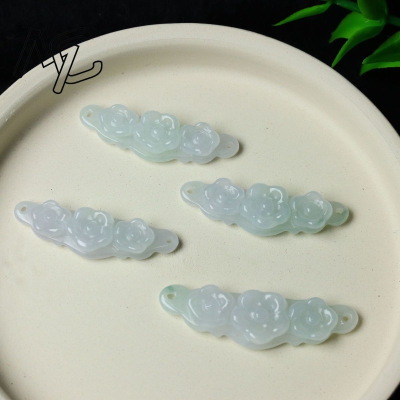 1pc 천연 경옥 에메랄드 꽃 핸드 카드 DIY 액세서 - Jewelry & Watches Sp Z Oo Ul Frezerów 3 리뷰 및 가격