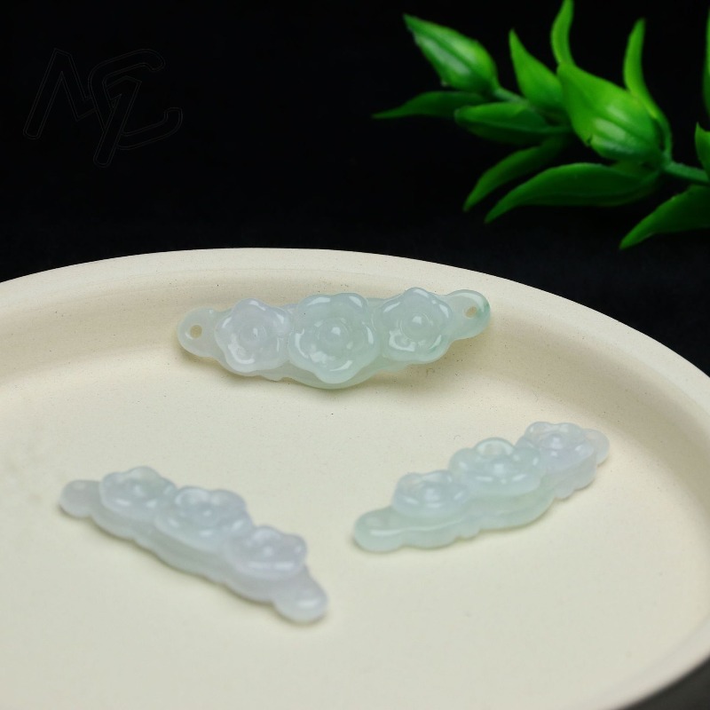 1pc 천연 경옥 에메랄드 꽃 핸드 카드 DIY 액세서 - Jewelry & Watches Sp Z Oo Ul Frezerów 3 리뷰 및 가격