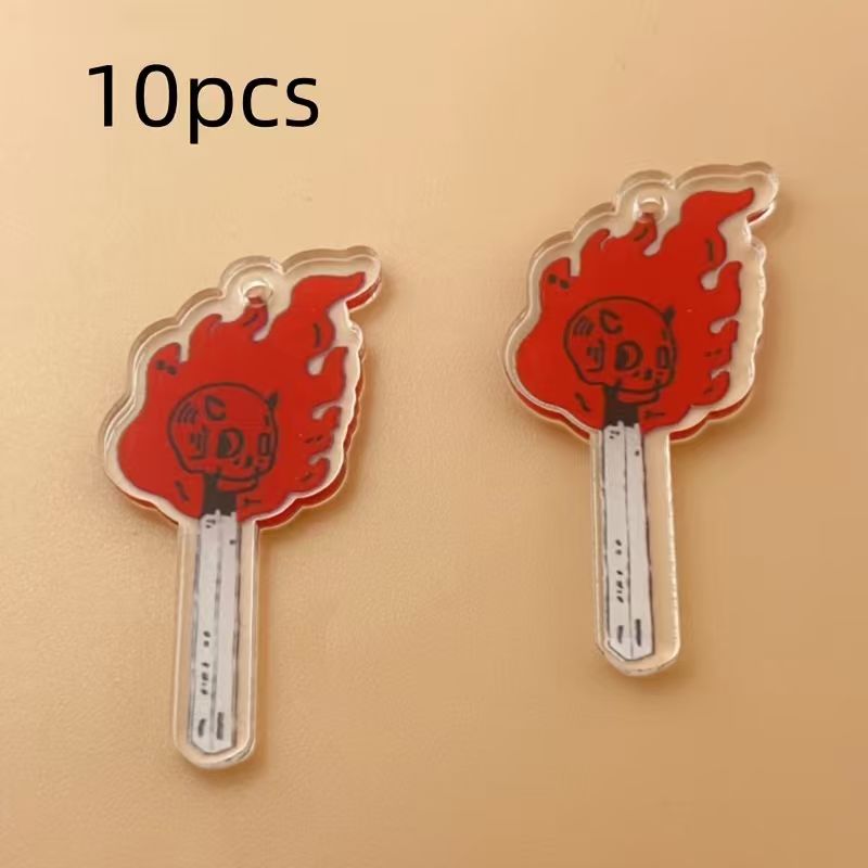 10개 아크릴 해골 펜던트, DIY 쥬얼리 제작 귀걸이 - Drop Earrings 리뷰 및 가격