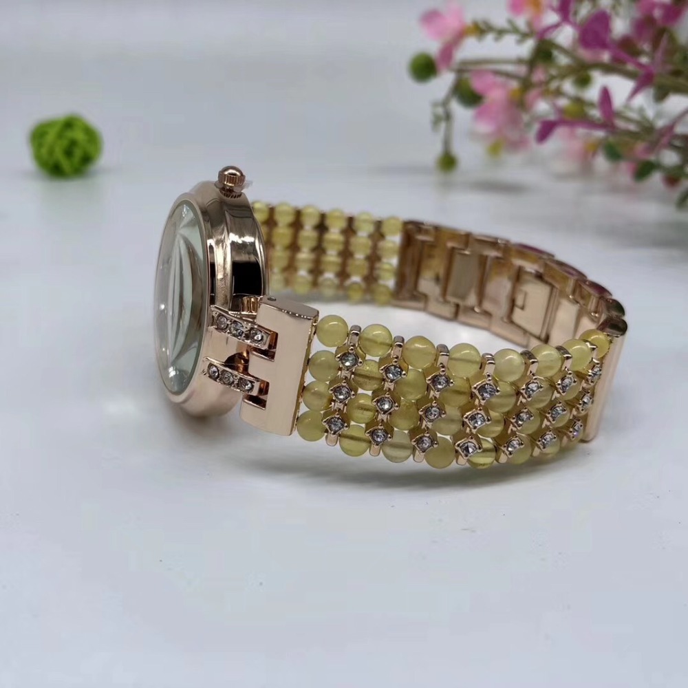 천연 호박색 스톤 비즈 팔찌 및 방수 시계, DIY 쥬 - Fine Jewelry Watches Women 리뷰 및 가격