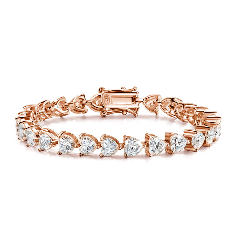 D-컬러 VVS1 하트컷 모이사나이트 테니스 팔찌 GR - Fine Jewelry Watches Women 리뷰 및 가격