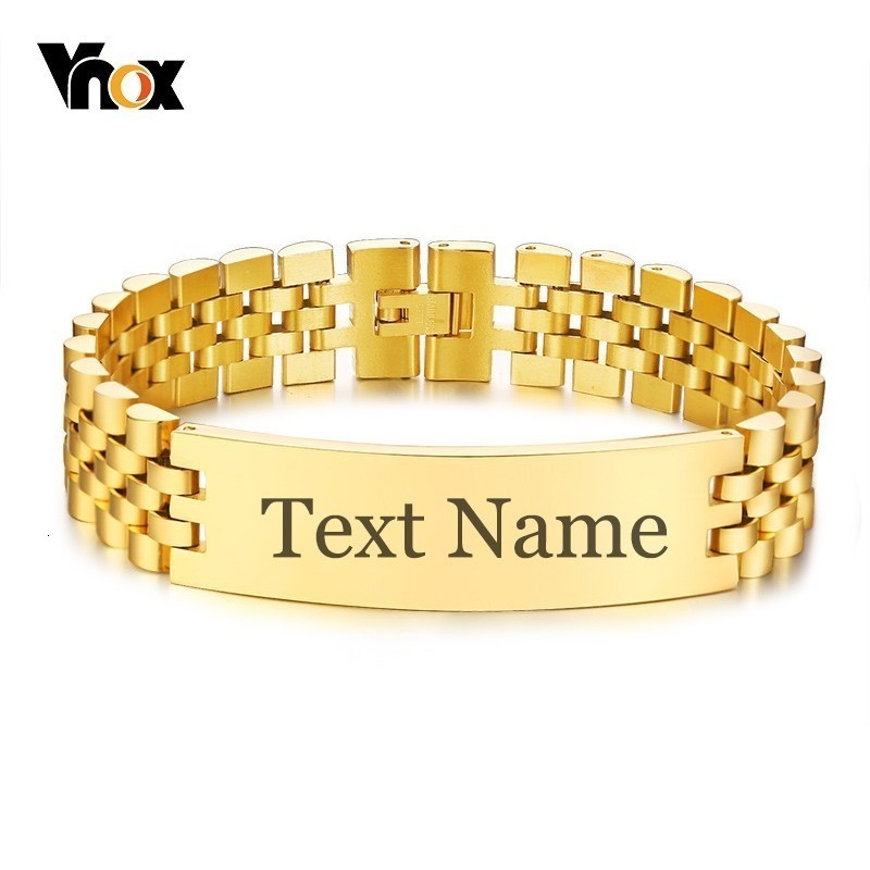 Vnox Mens 15mm 와이드 ID 태그 팔찌, 무 - Jewelry Watches Men 리뷰 및 가격
