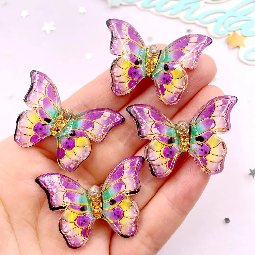 10pcs 다채로운 아름다운 나비 인형 플랫 백 라인  - Paradise Jewelry & Watches Llc Photos 리뷰 및 가격