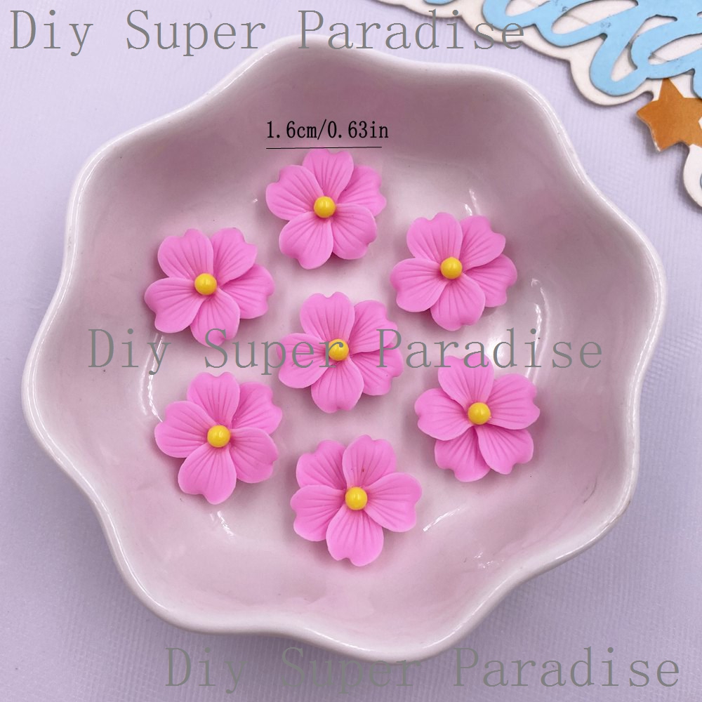 50Pcs 수지 다채로운 16mm 꽃 플랫 백 스톤 인 - Paradise Jewelry & Watches Llc Photos 리뷰 및 가격