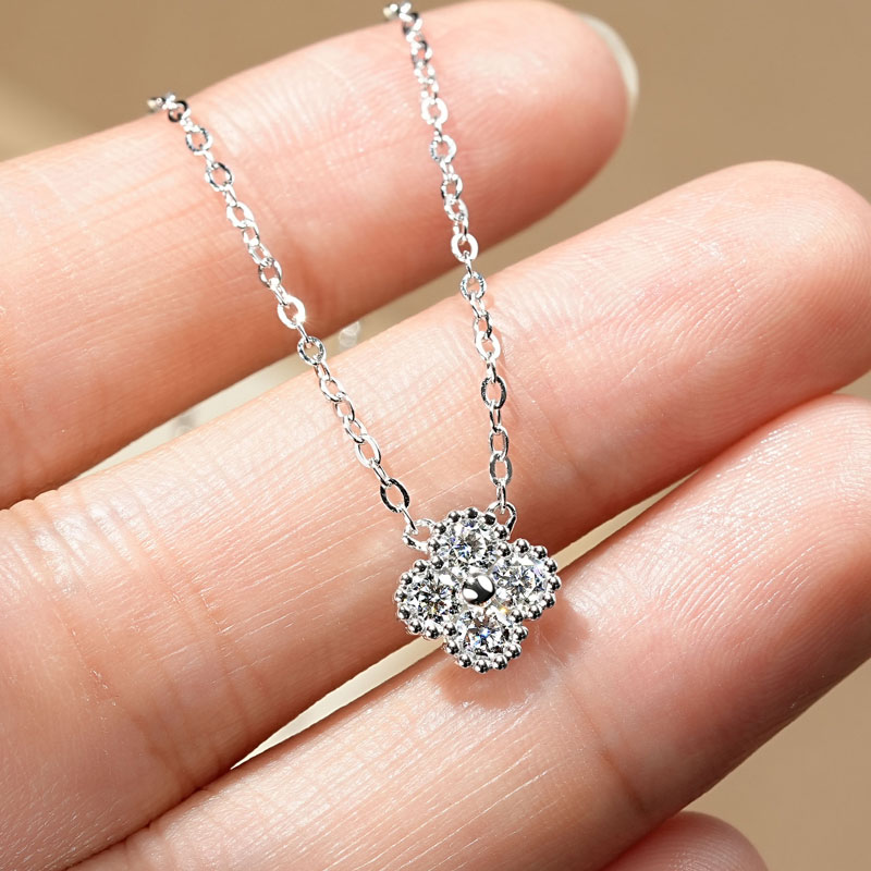 Moissanite 클로버 꽃 쥬얼리 세트 18k 골드 - Diamond Stud Earrings 리뷰 및 가격