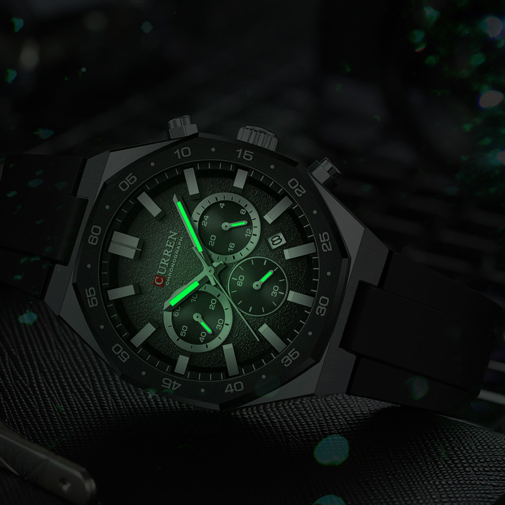 커렌 패션 캐주얼 남성 스포츠 시계 크로노그래프 실리콘 - Jewelry And Watches 리뷰 및 가격