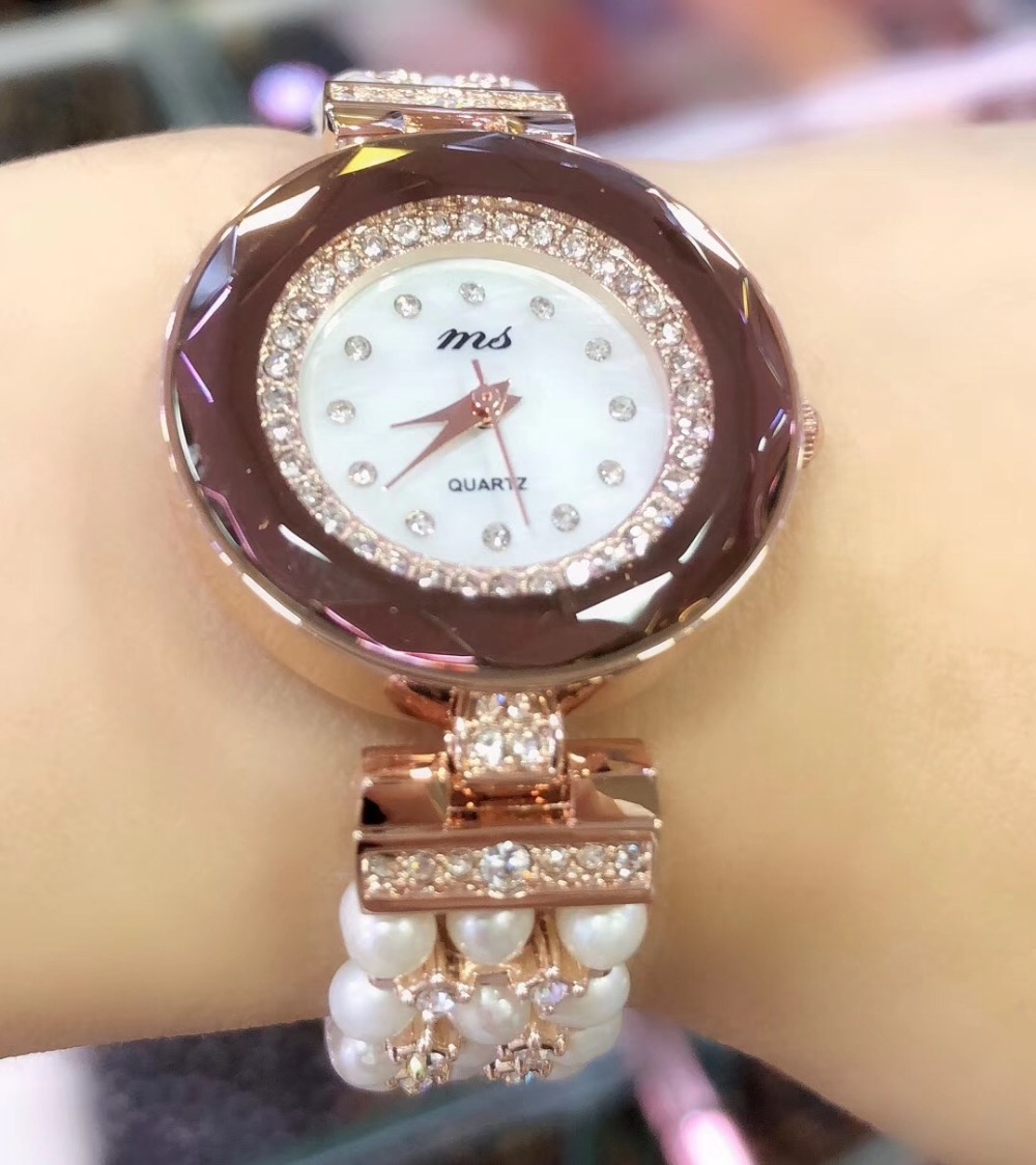 천연 담수 진주 비즈 팔찌 및 방수 시계, 여성용 DI - Fine Jewelry Watches Women 리뷰 및 가격