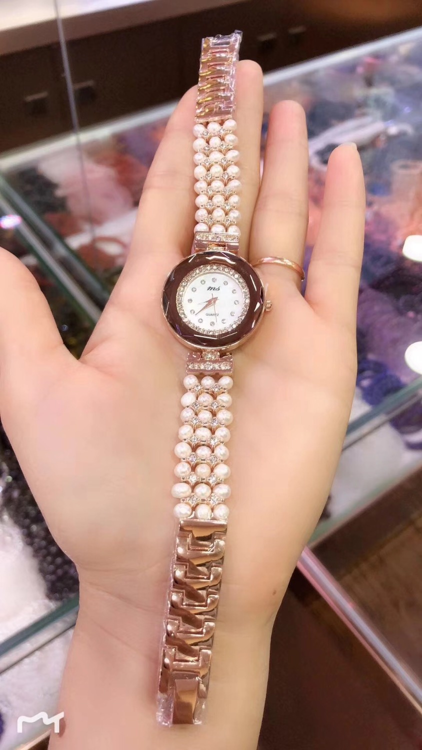천연 담수 진주 비즈 팔찌 및 방수 시계, 여성용 DI - Fine Jewelry Watches Women 리뷰 및 가격