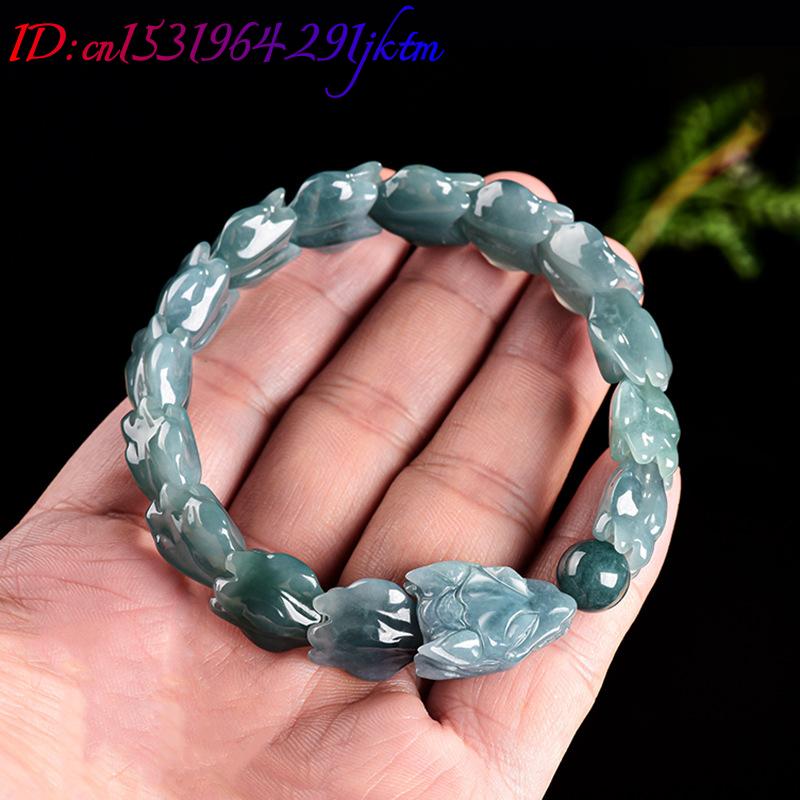 블루 버마산 비취 용 팔찌, 조각된 원석 뱅글, 부적, - Jewelry & Watches Sp Z Oo Ul Frezerów 3 리뷰 및 가격