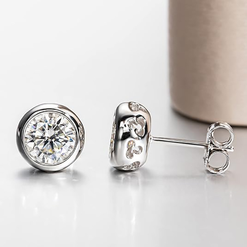 진짜 D 컬러 모이사나이트 다이아몬드 스터드 귀걸이 1 - Diamond Stud Earrings 리뷰 및 가격