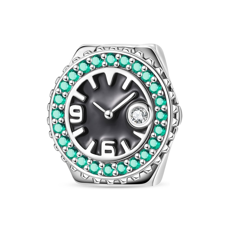 새로운 925 스털링 실버 시계 참 장식 비즈 지르콘  - Fine Jewelry Watches Women 리뷰 및 가격