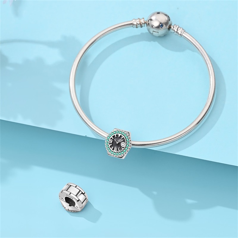 새로운 925 스털링 실버 시계 참 장식 비즈 지르콘  - Fine Jewelry Watches Women 리뷰 및 가격