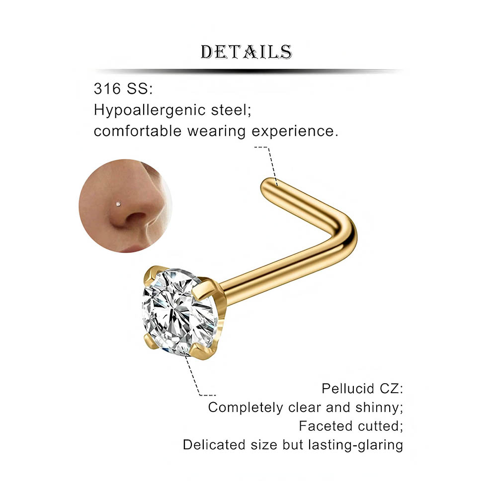 12피스 풀세트 316L 저자극성 L자형 코걸이 다양한 - Diamond Stud Earrings 리뷰 및 가격