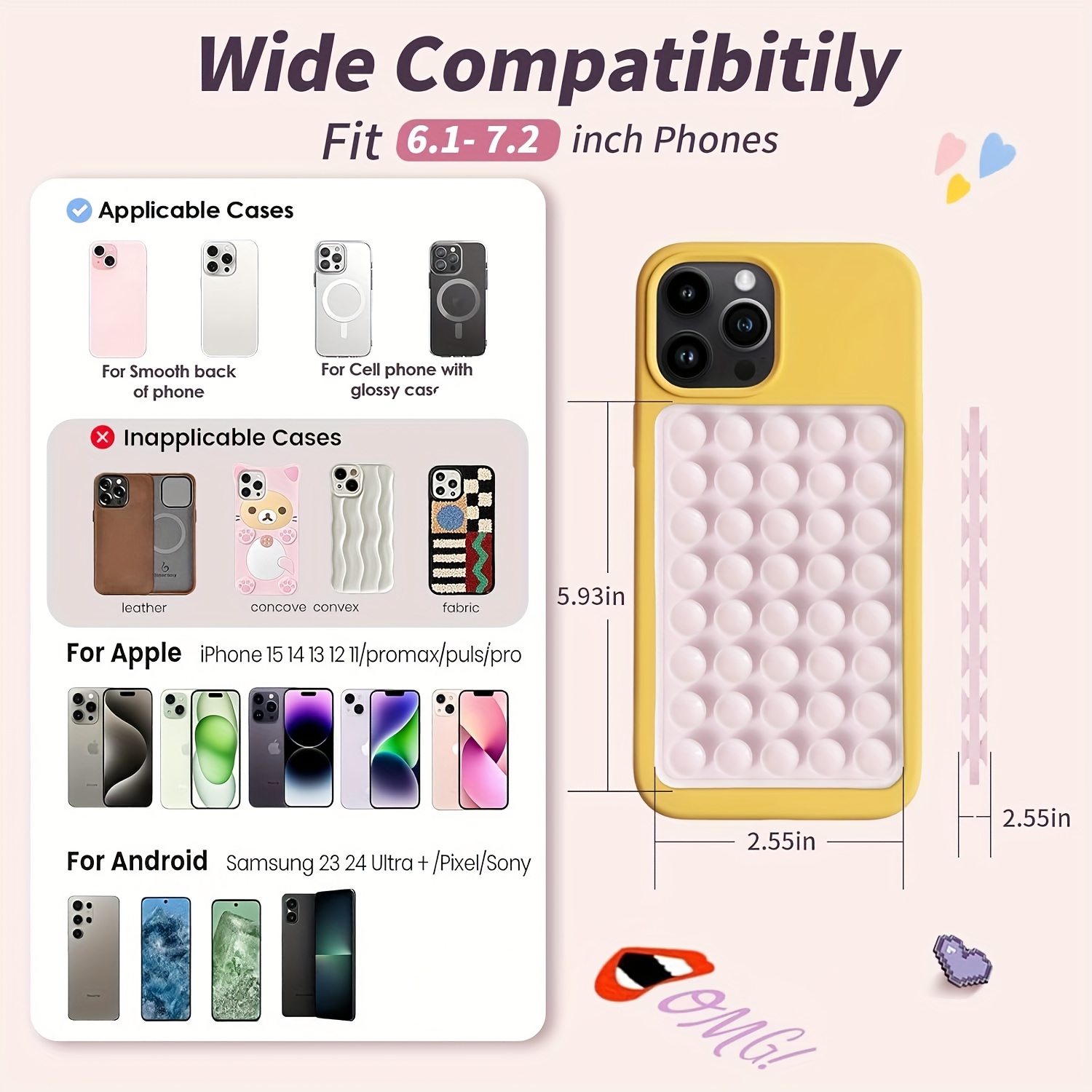 2개입 양면 실리콘 흡착식 휴대폰 거치대 (아이폰/안드 - Watches & Jewelry Repair Center 리뷰 및 가격