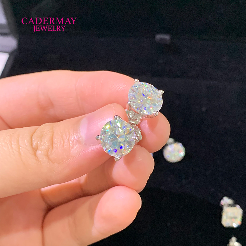 고품질 4 프롱 스크류 백 10mm 4ct D VVS1 - Diamond Stud Earrings 리뷰 및 가격