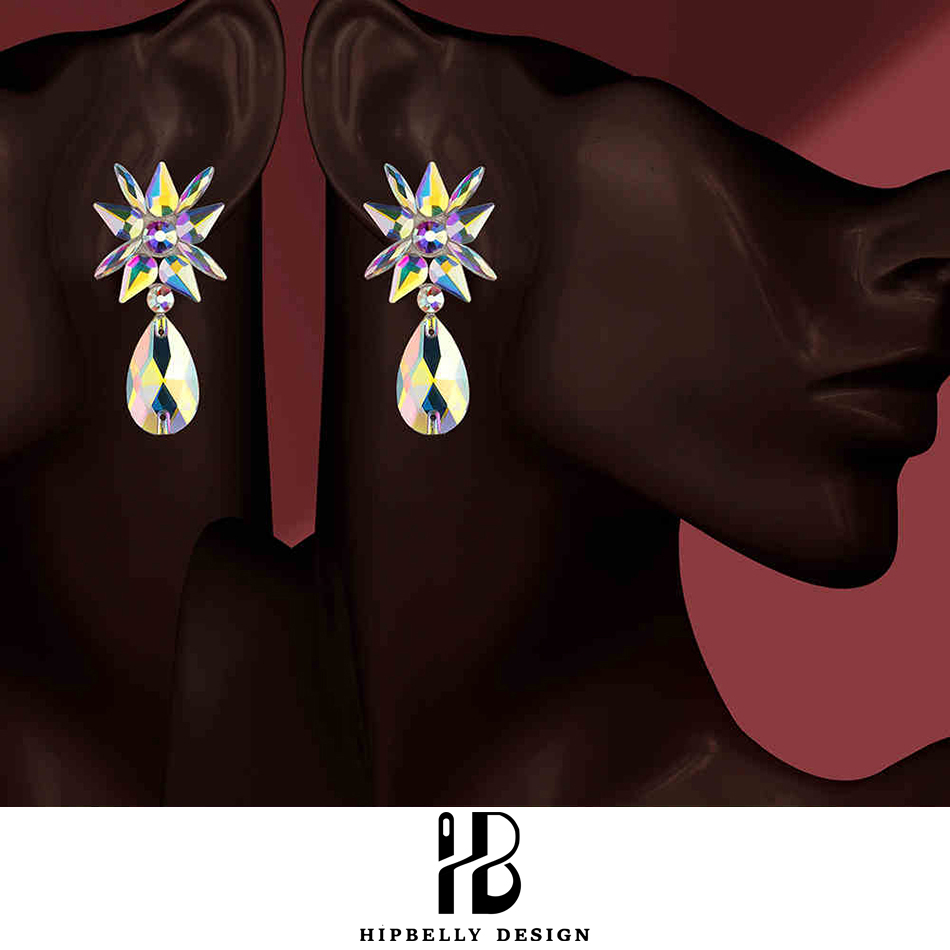 밸리 댄스 공연 액세서리 귀걸이 라틴 댄스 블랙풀 경쟁 - Diamond Stud Earrings 리뷰 및 가격