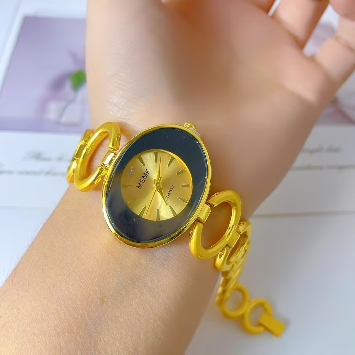 연인을위한 새로운 미국 24K 골드 도금 시계 웨딩 파 - Jewelry And Watches 리뷰 및 가격